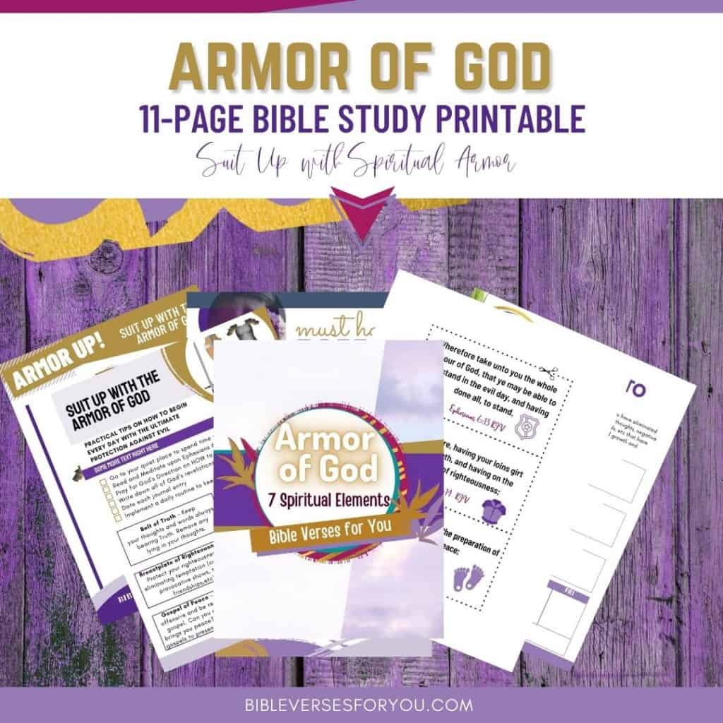 Suit up with the Armor of God bible study 11 page printable!