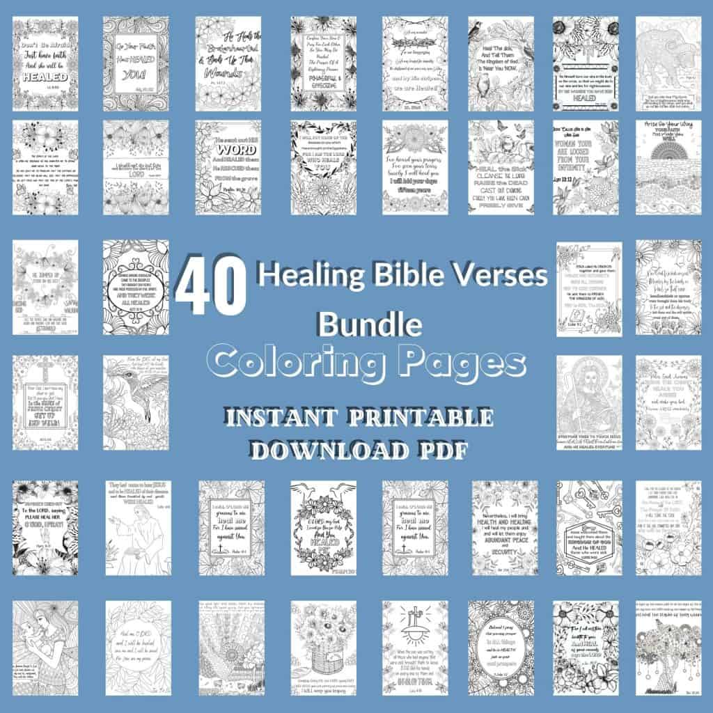 Healing scripture coloring pages adults will love to relax with!