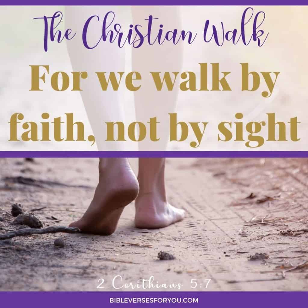 This walk with God quote talks about the Christian walk that requires a walk by faith, not by sight. 