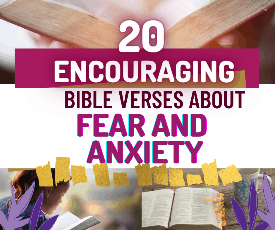 Grab these awesome and amazing 20 encouraging bible verses about fear and anxiety.