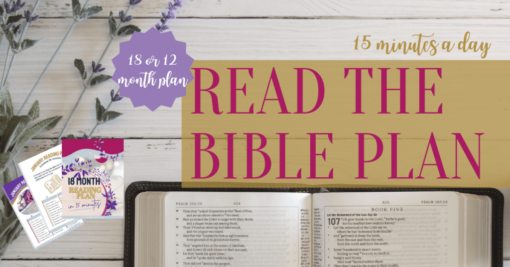 Grab this free Bible Reading Plan that has an 18 month bible reading trackers you can use today!